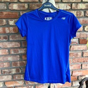 New Balance lightning dry size small capped sleeves royal blue shirt